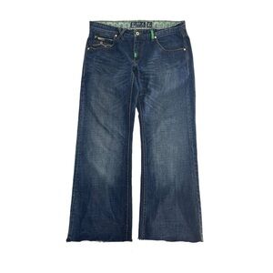 Vintage Y2K LRG Jeans Mens 34x30 Blue Baggy Grunge 2000s Skater Loose Wide Leg